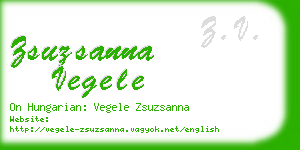 zsuzsanna vegele business card